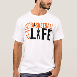 Camiseta Basquete Vida Esportes Tipografia Legal Aro Jogado