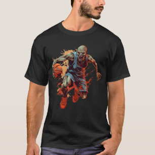 Camiseta Basquete Zumbi, Arremessando com zumbis