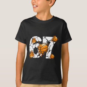 Camiseta Basquetebol 67 Seis Sete 6 7 Crianças Divertido Ge