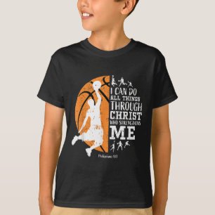 Camiseta Basquetebol Cristão Posso Fazer Todas as Coisas At