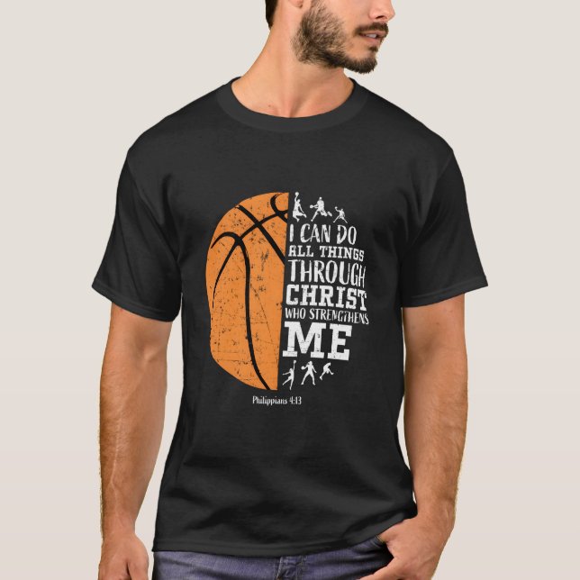 Camiseta Basquetebol Cristão Religioso (Frente)