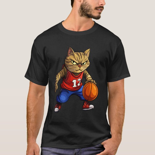 Camiseta Basquetebol de Gato (Frente)
