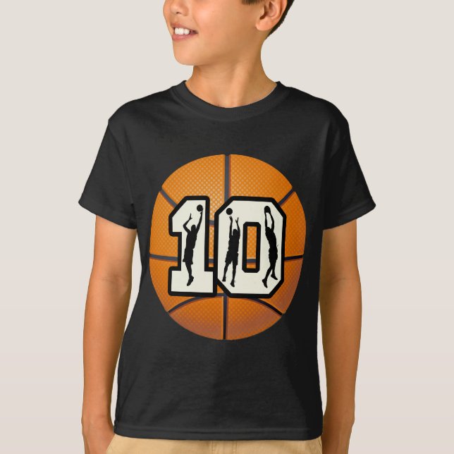 Camiseta Basquetebol e jogadores do número 10 (Frente)