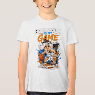 Camiseta Basquetebol É Meu Jogo Desenho de Esportes Legai
