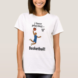 Camiseta Basquetebol Eu Amo Jogar Basquetebol