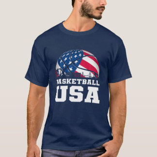 Camiseta Basquetebol EUA apoia a Equipe T USA Flag