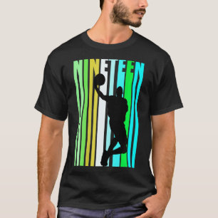 Camiseta Basquetebol feminino aniversario de 19 anos menino