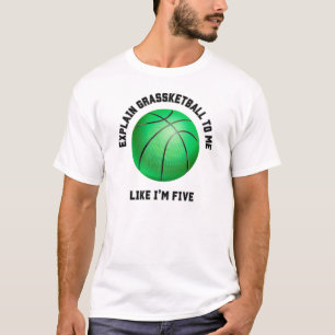 Camiseta Basquetebol GRASSKETBALL engraçado Explicar Como S