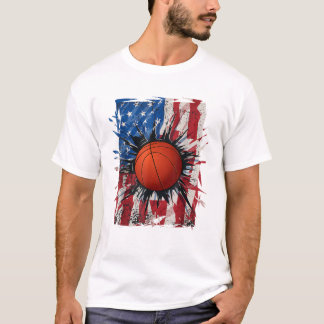 Camiseta Basquetebol Patriótico 4 De Julho