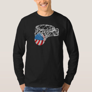 Camiseta Basquetebol Patriótico Americano 4 De Julho Bandei