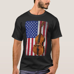 Camiseta Bass Americano Bandeira Patriótica Dupla Bass