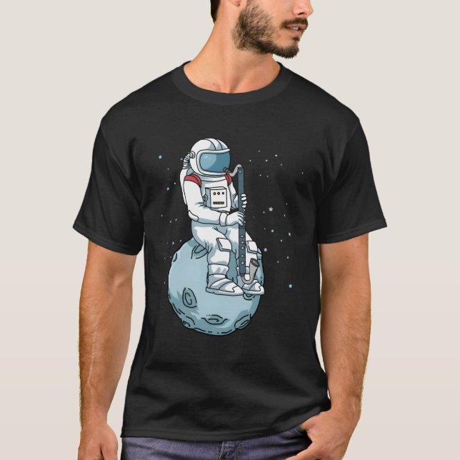 Camiseta Bass Clarinet Jazz Music Astronaut Bass Clarinet (Frente)