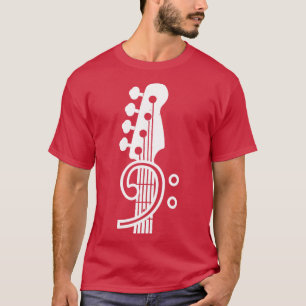 Camiseta Bass Clef Bass Guitarra