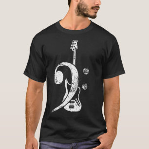 Camiseta Bass Clef Bass Guitarra