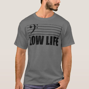Camiseta Bass Clef Gift Para Baixo E Notas Musicais Lover
