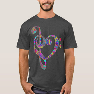 Camiseta Bass Clef Musical Dia de os namorados Gifs Treble