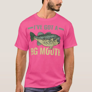 Camiseta Bass de Boca-Largura Humor de Pesca para Pescadore