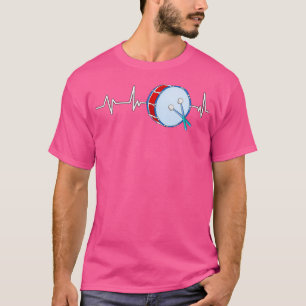 Camiseta Bass Drum Heartbeat Bass Drum Gift Bass Drum Drum