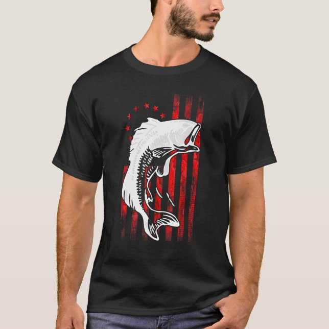 Camiseta Bass Fisheries Betsy Ross Early American Flag For  (Frente)