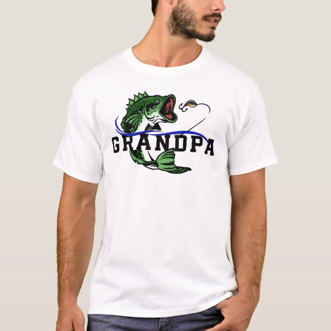 Camiseta Bass Fishing Grandpa Fisherman (Frente)