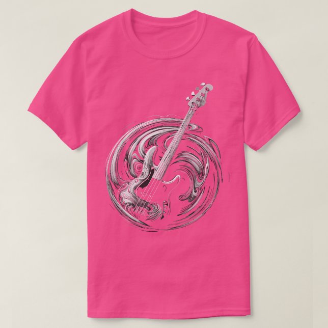 Camiseta Bass Guitar Art (Frente do Design)