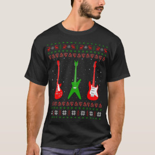 Camiseta Bass Guitar Music Player Xmas Gift Ugly Guitar Chr