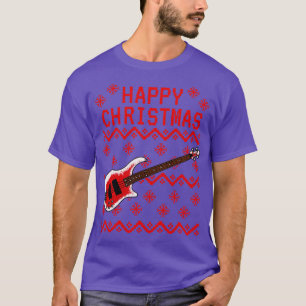 Camiseta Bass Guitar Ugly Christmas Bassista Musico