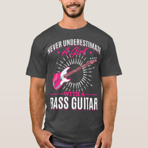 Camiseta Bass Guitaristas Girls Bassistem Mulheres Músicas 