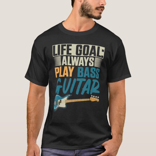 Camiseta Bass Guitarrista Música Guitarrista B (Frente)