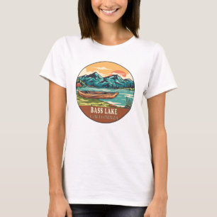 Camiseta Bass Lake California Barco Fish Emblem