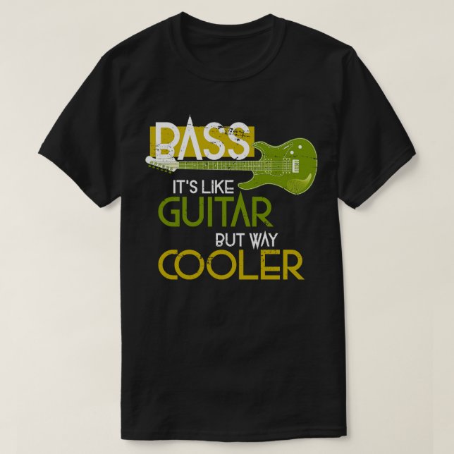 Camiseta Bass Musical Gift Rock Bass Guitarra (Frente do Design)