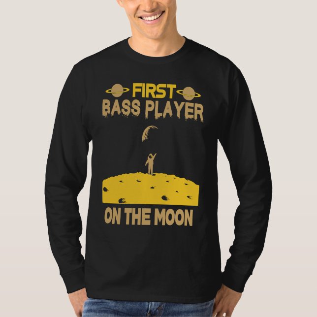 Camiseta Bass Player On The Moon (Frente)