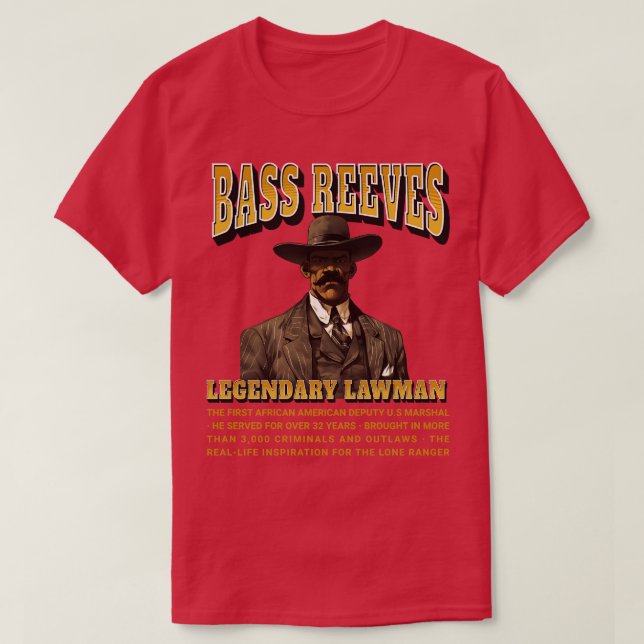 Camiseta Bass Reeves Legendário Advogado (Frente do Design)