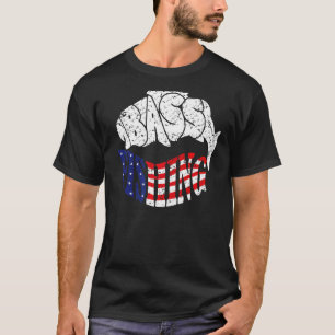 Camiseta Bass Silhouette USA Fish Bass Hunter 1