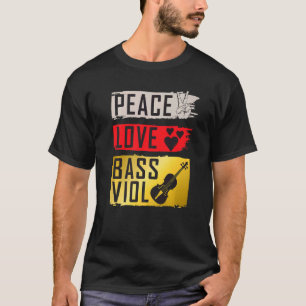 Camiseta Bass Viol viola Da Gamba Musical Instrumento Viol