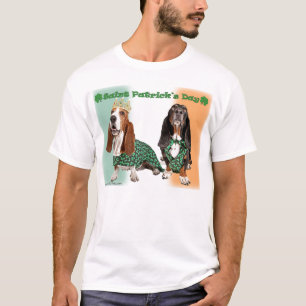 Camiseta Basset feliz do dia do St. Patricks