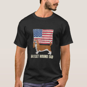Camiseta Basset Hound American Flag USA Patriota Dog Lover