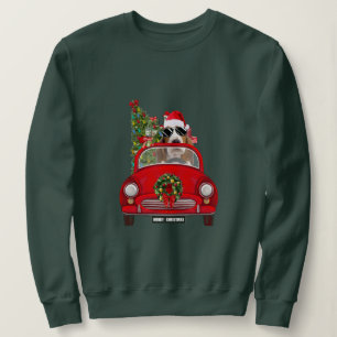Camiseta Basset Hound Cachorro Dirigindo Carro Natal