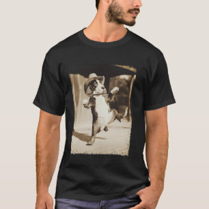 Camiseta Basset Hound Cachorro Engraçado Caubói Tolo