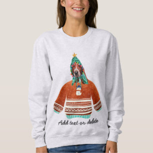 Camiseta Basset Hound Cão Natal Feio Mãe do Cão