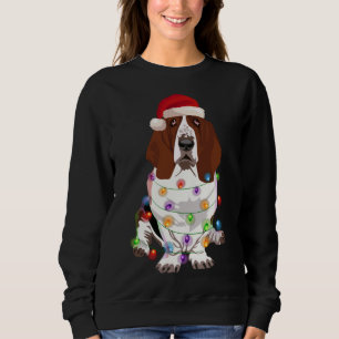 Camiseta Basset Hound Christmas Lights Xmas Dog Lover