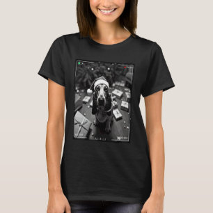 Camiseta Basset Hound de Natal Flagrou na Câmera