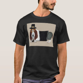 Camiseta Basset Hound Dia de Ação de Graças Peregrino