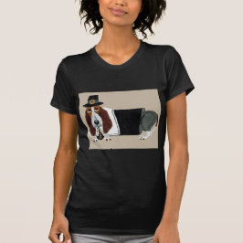 Camiseta Basset Hound Dia de Ação de Graças Peregrino
