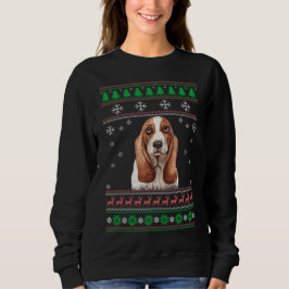 Camiseta Basset Hound Dog Lover Feia Natal Doce Xmas