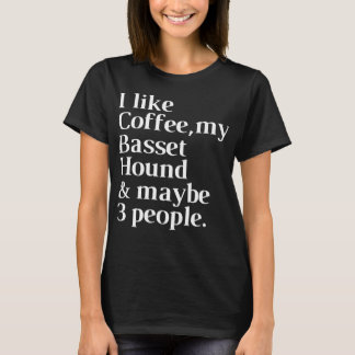 Camiseta Basset Hound Funny Dog Proprietário Café Lover Gif