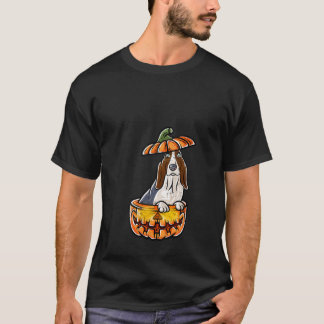 Camiseta Basset Hound Happy Halloween Pumpkin Dog V Necrose