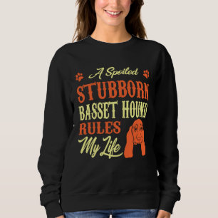Camiseta Basset Hound Mimado e Teimoso Domina Minha Vida