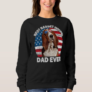Camiseta Basset Hound Pai Americano Flag Basset Hound Patri