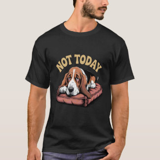 Camiseta Basset Hound Preguiçoso - Cachorro Engraçado Não H
